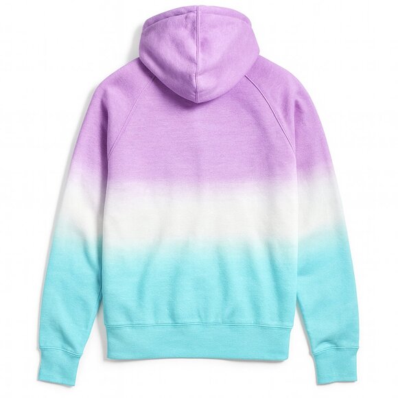 Courtney Burnout V-Notch Hoodie Style W1162 Mermaid Ombre Color Size M - Picture 2 of 2